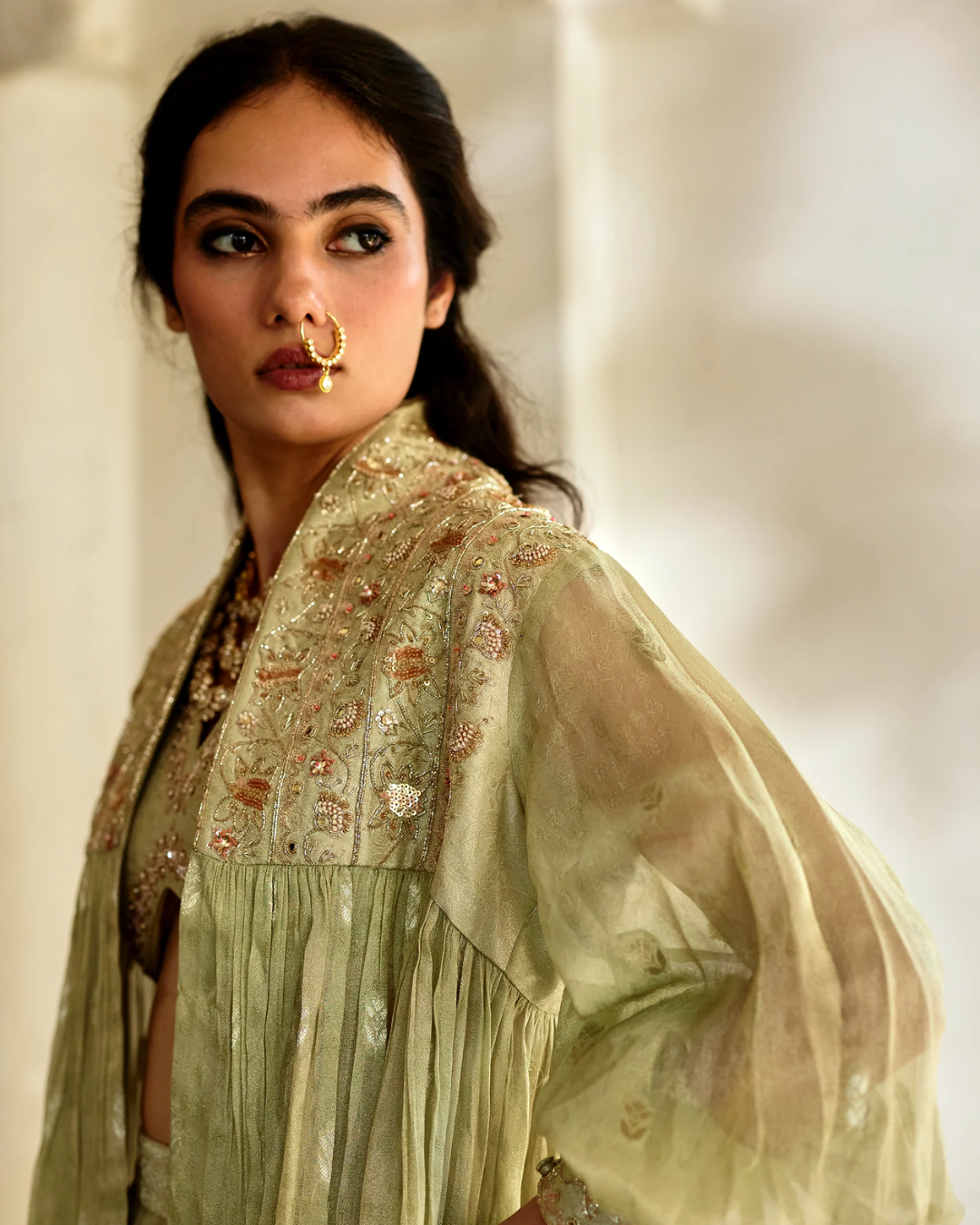 Paulmi and Harsh - Solene Palazzo Jacket Set from Tara