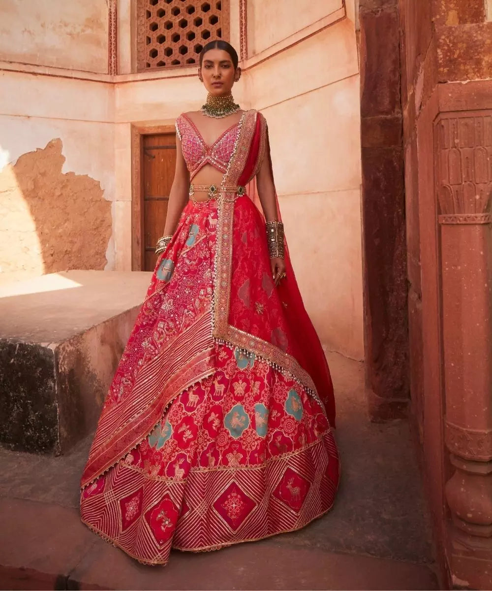 ADITI GUPTA - Banarsi Chanderi Lehenga set