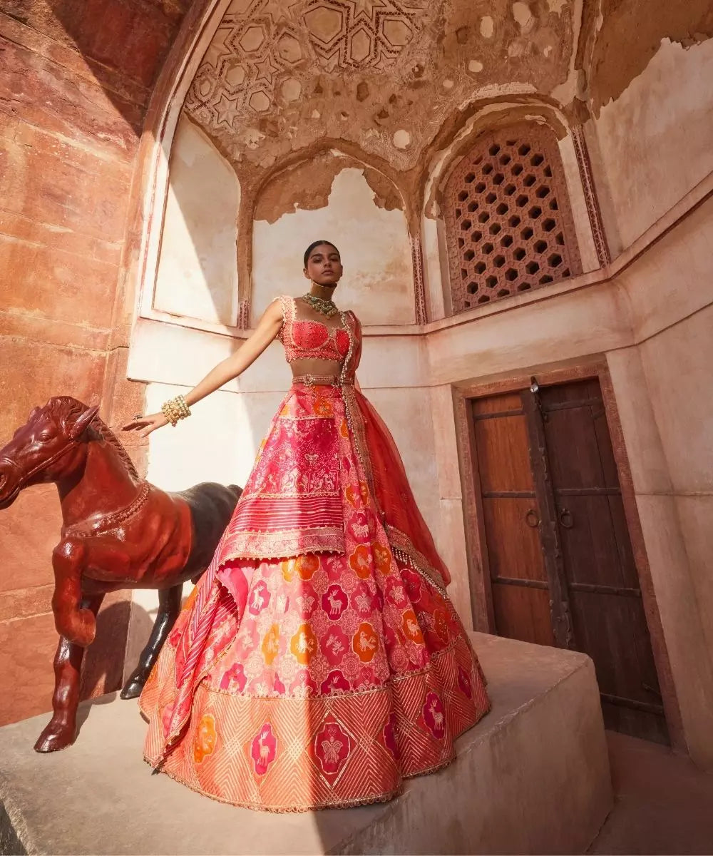 ADITI GUPTA - Banarsi Chanderi Lehenga set