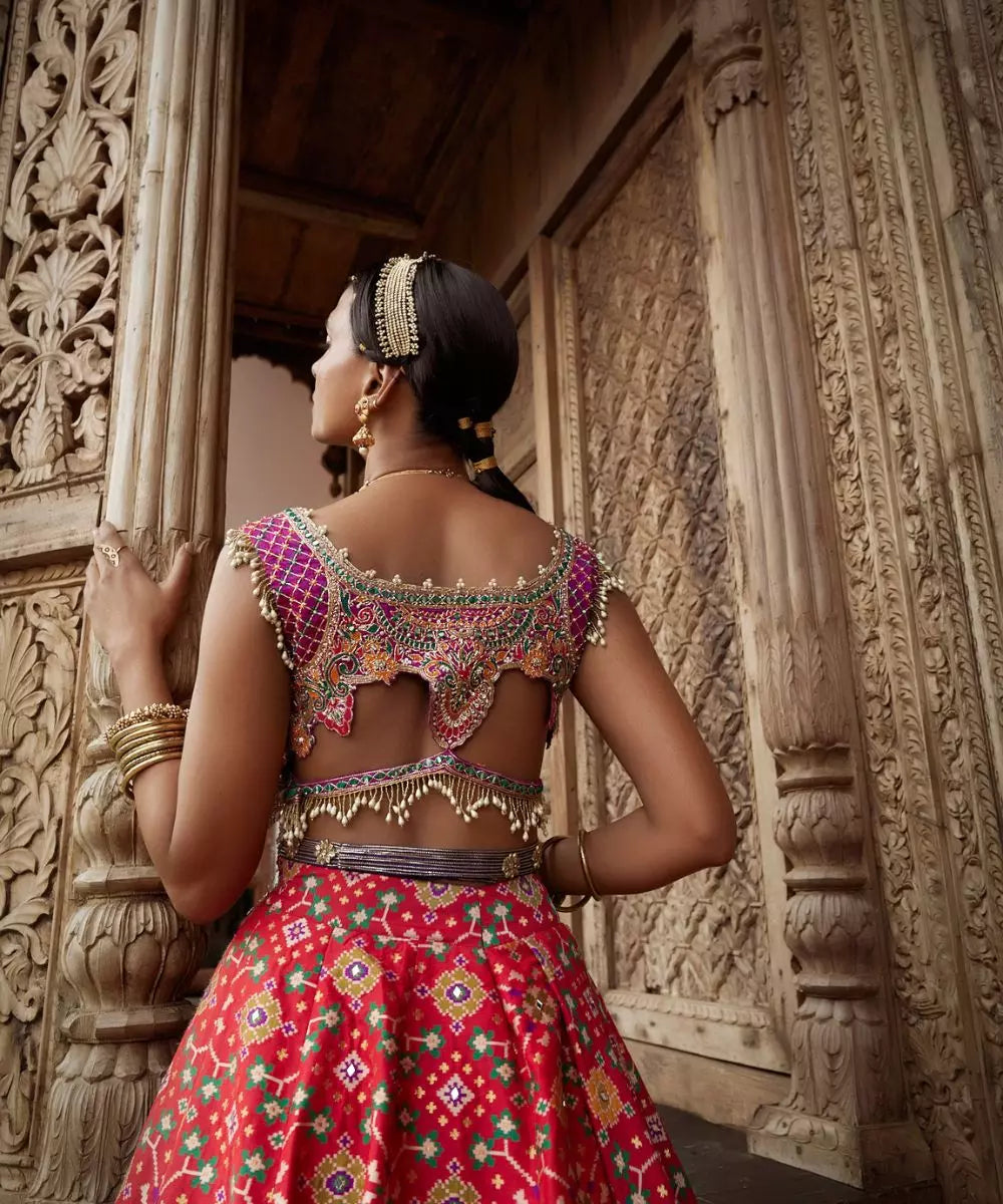 ADITI GUPTA - Patola print Lehenga Set