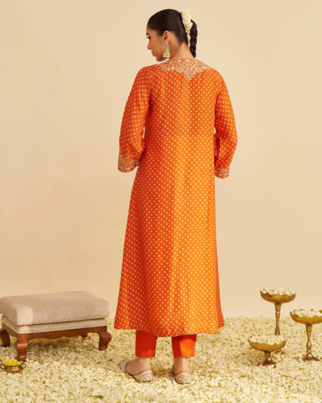 Sheetal Batra - Shezia Orange Long Chauga With Salwar from Gulbandh
