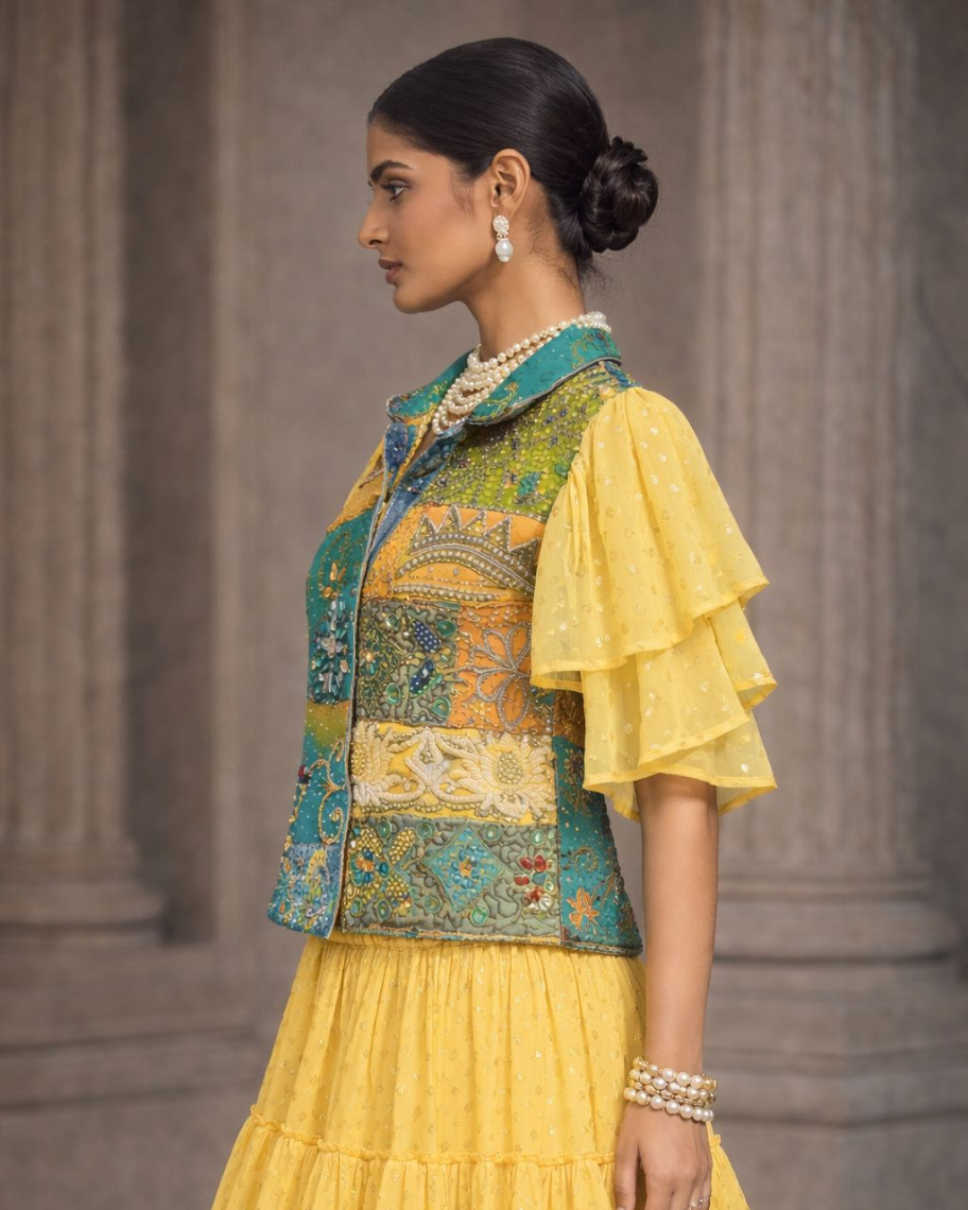 Banjara Trail - Clara Embellished Co-Ord Set Yellow