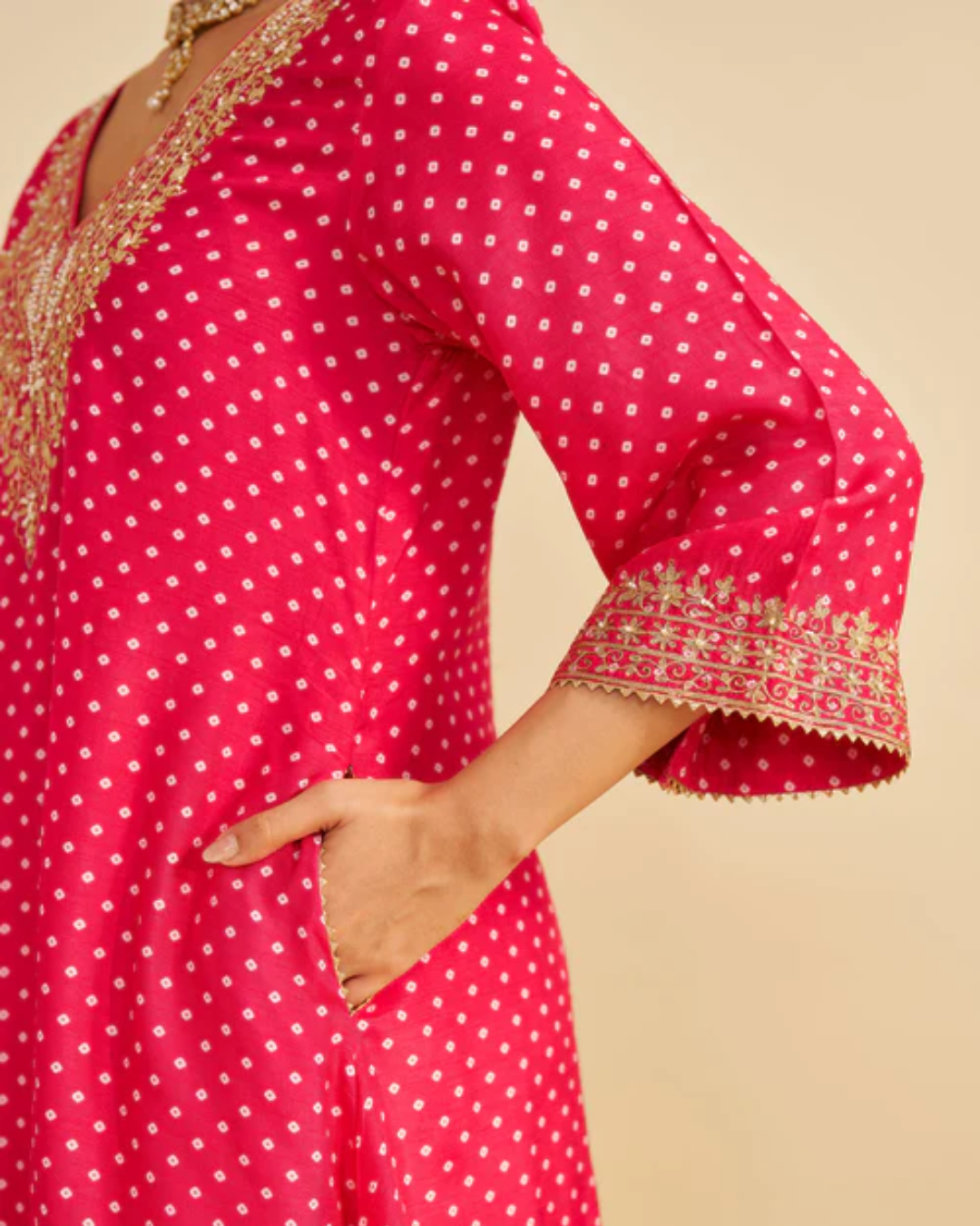 Sheetal Batra - Zaliyah Rani Hotpink Long Chauga With Salwar from Gulbandh