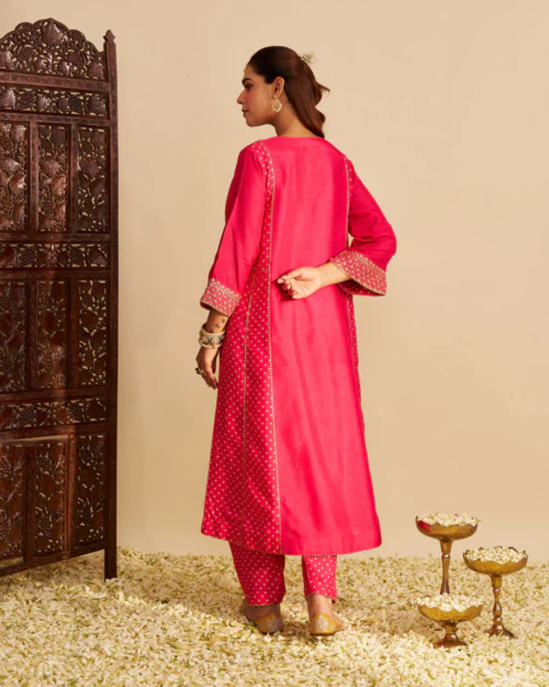 Sheetal Batra - Esra Rani Hotpink Long Chauga With Salwar from Gulbandh