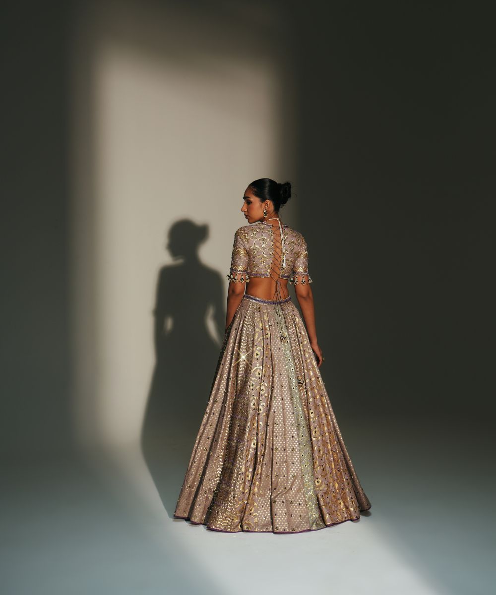 NOORAH - HAND EMBROIDERED LEHENGA MATCHING EMBROIDERE D BLOUSE AND DUPATTA - Mehfil by Mahima Mahajan