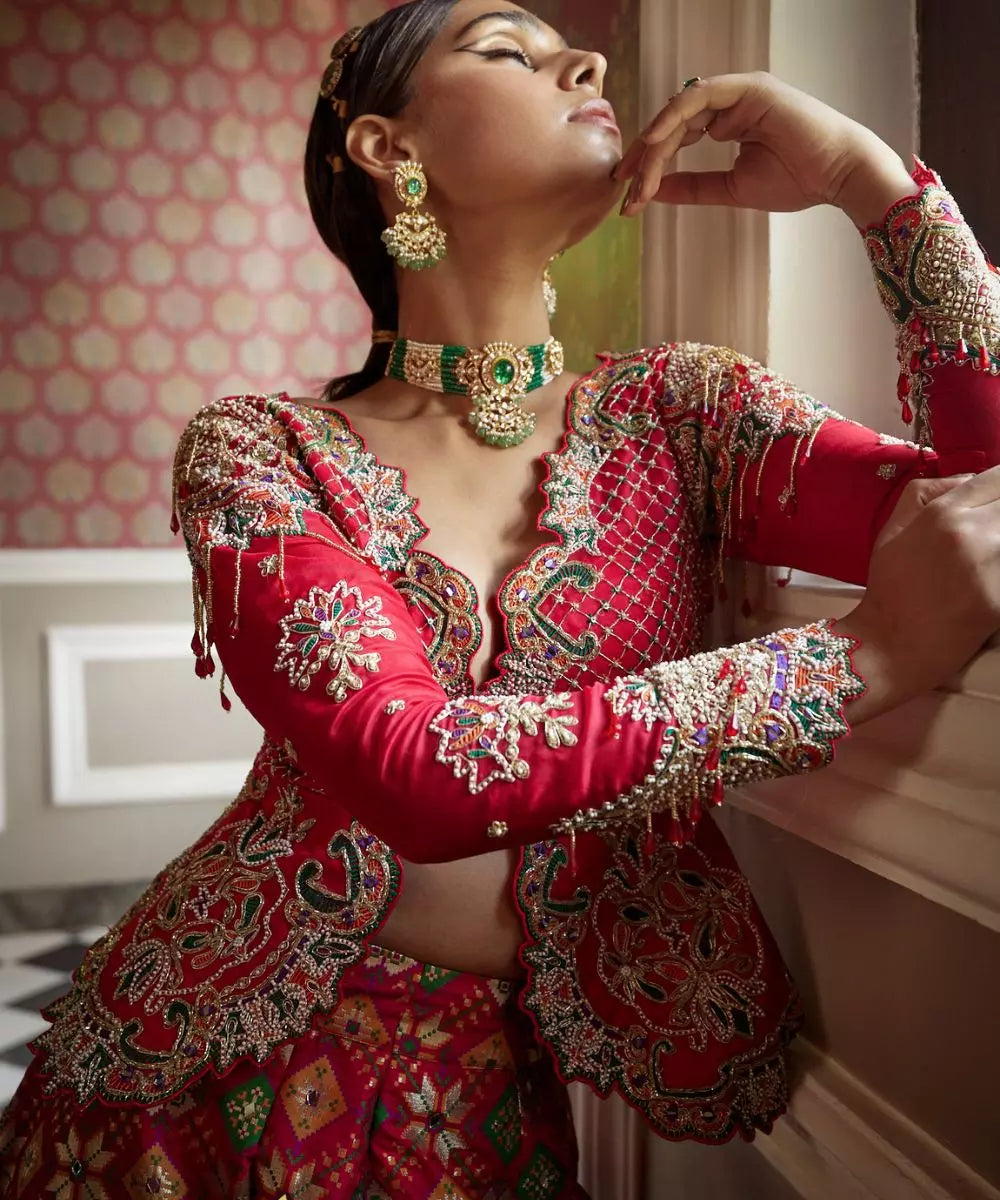 ADITI GUPTA -  Phulkari print Lehenga Set