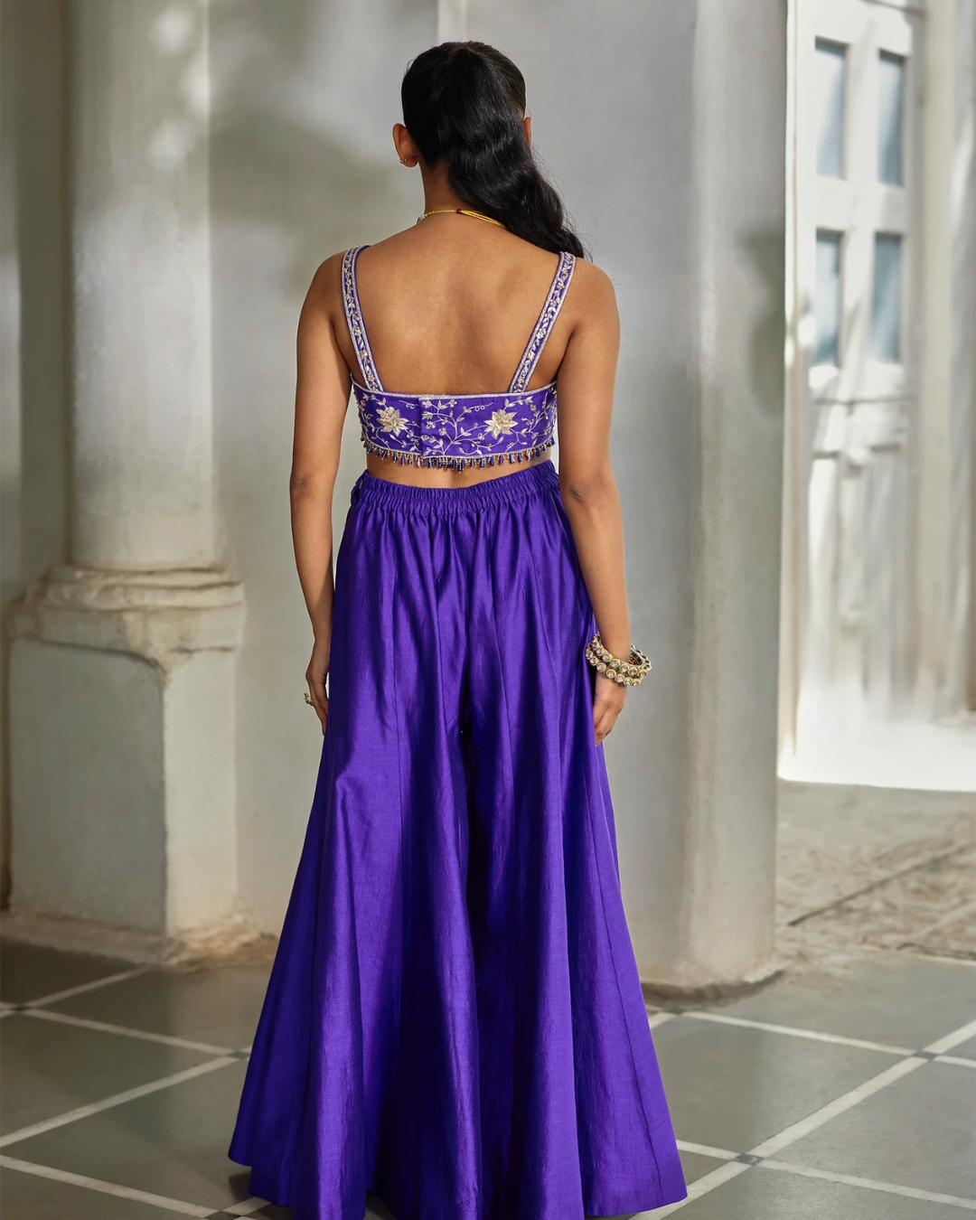 Paulmi and Harsh - Zilu Cape Palazzo Set from Tara