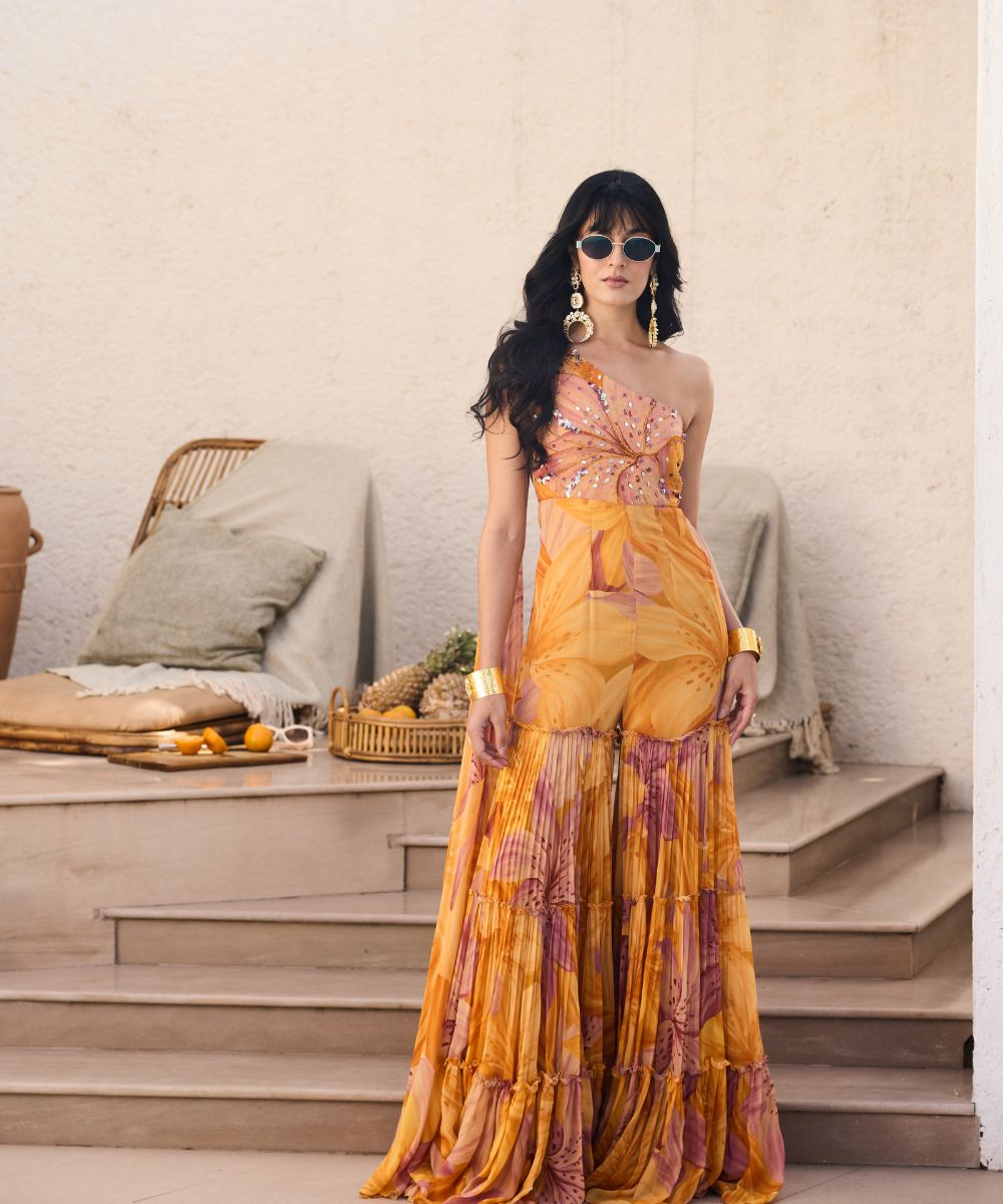 DiyaRajvvir - Bloom collection - SUNLIT LILY PRINTED JUMPSUIT