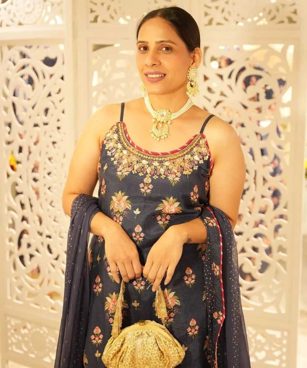 GOPI VAID - Advika Strappy Sharara Set - Celeb