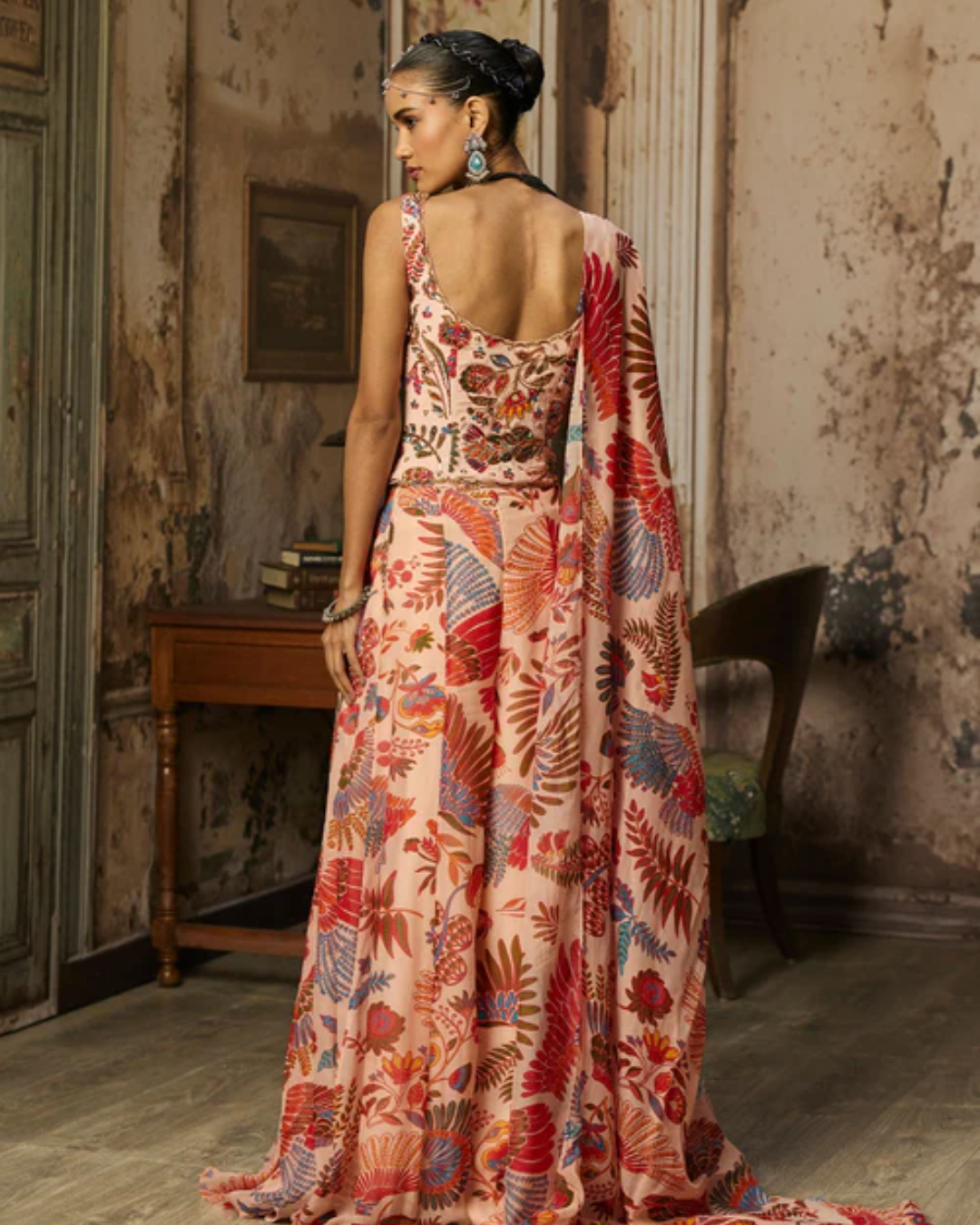 Diya Rajvvir - Blush Pink Printed And Highlighted Co-Ord Set from Bahaar