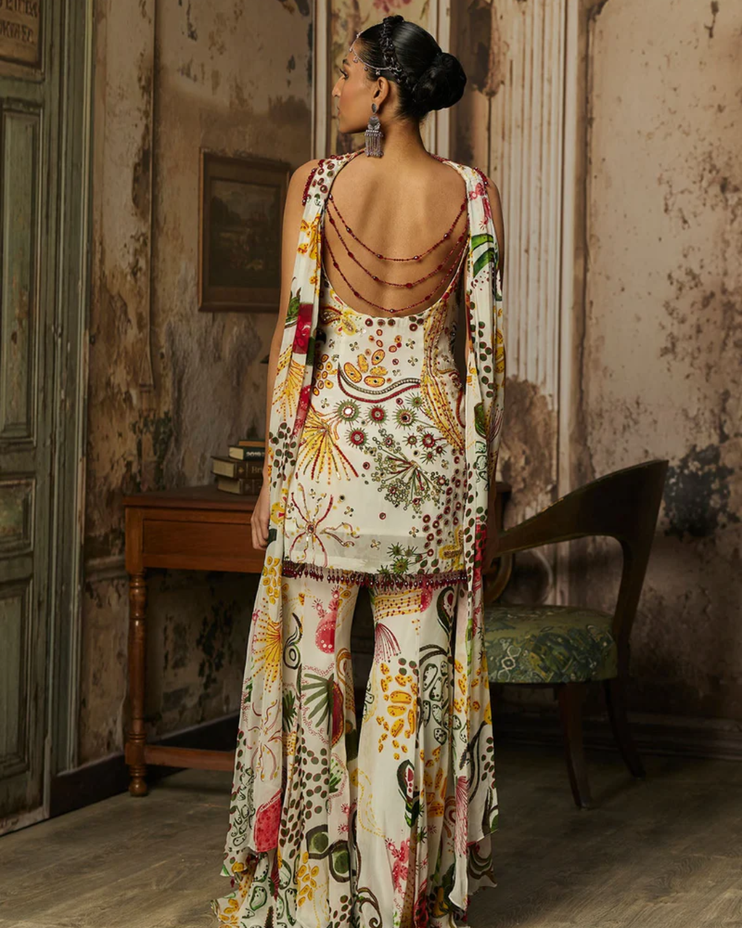 Diya Rajjvir - Ivory Print And Highlighted Kurti Set from Bahaar