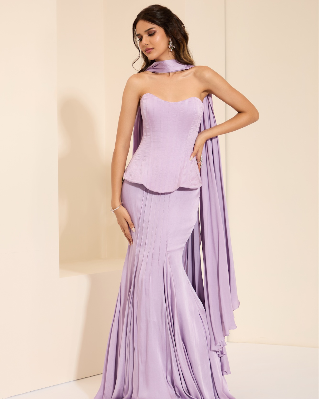 K&A by Karishma and Ashita - Lili Corset and Drape Saree