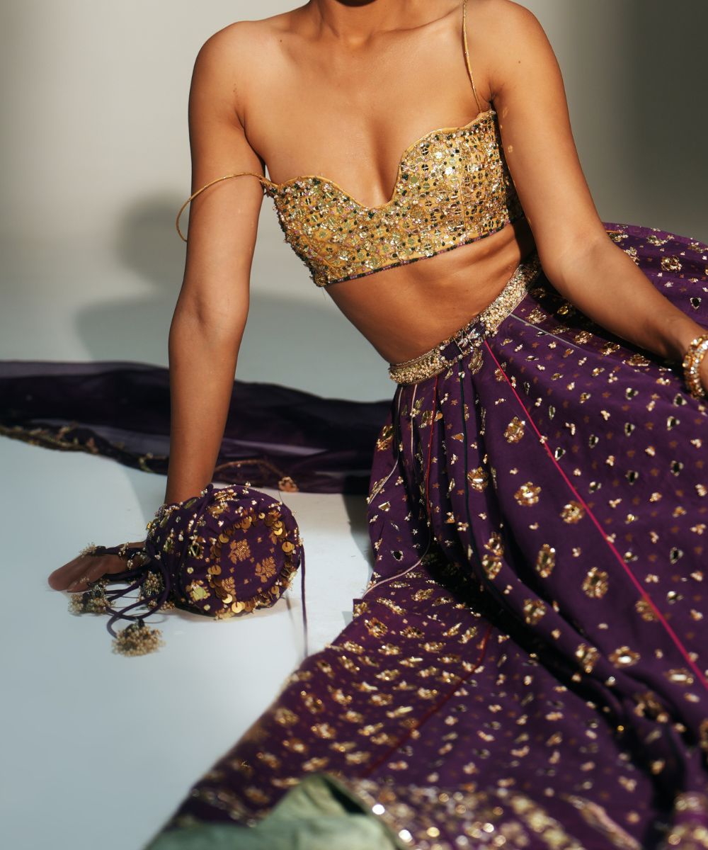 GRAPEVINE HAND EMBROIDERED POTLI BAG - Mehfil by Mahima Mahajan