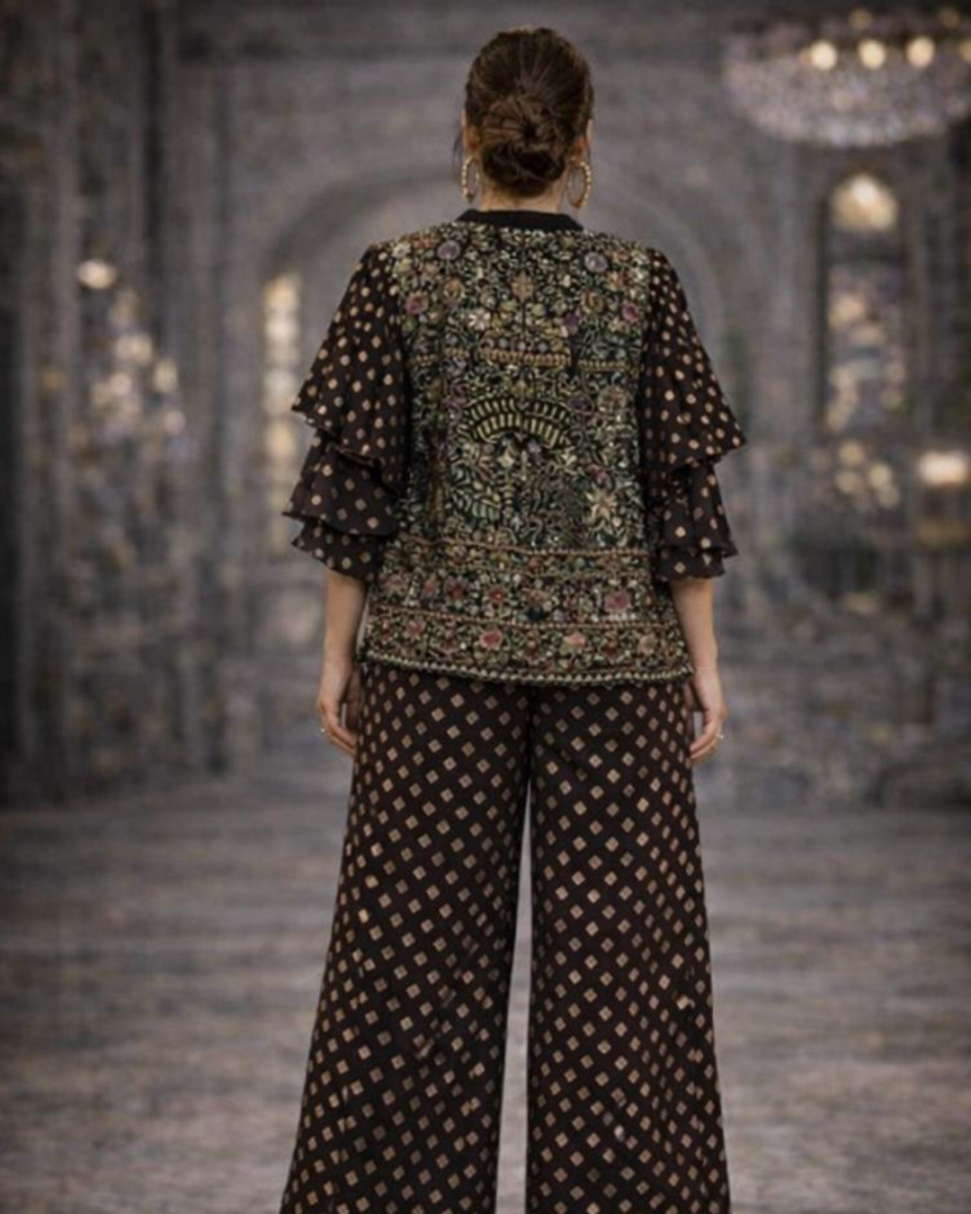 Banjara Trail - Fiona Embellished Co-Ord Set Black