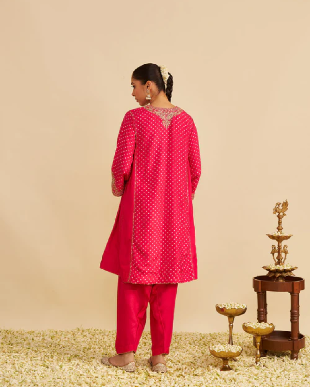 Sheetal Batra - Kayra Rani Hotpink Short Gathered Chauga With Salwar from Gulbandh