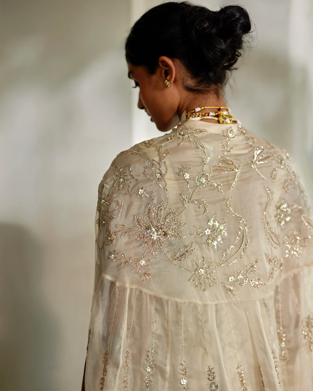 Paulmi and Harsh - Lumi Cape Anarkali Set from Tara