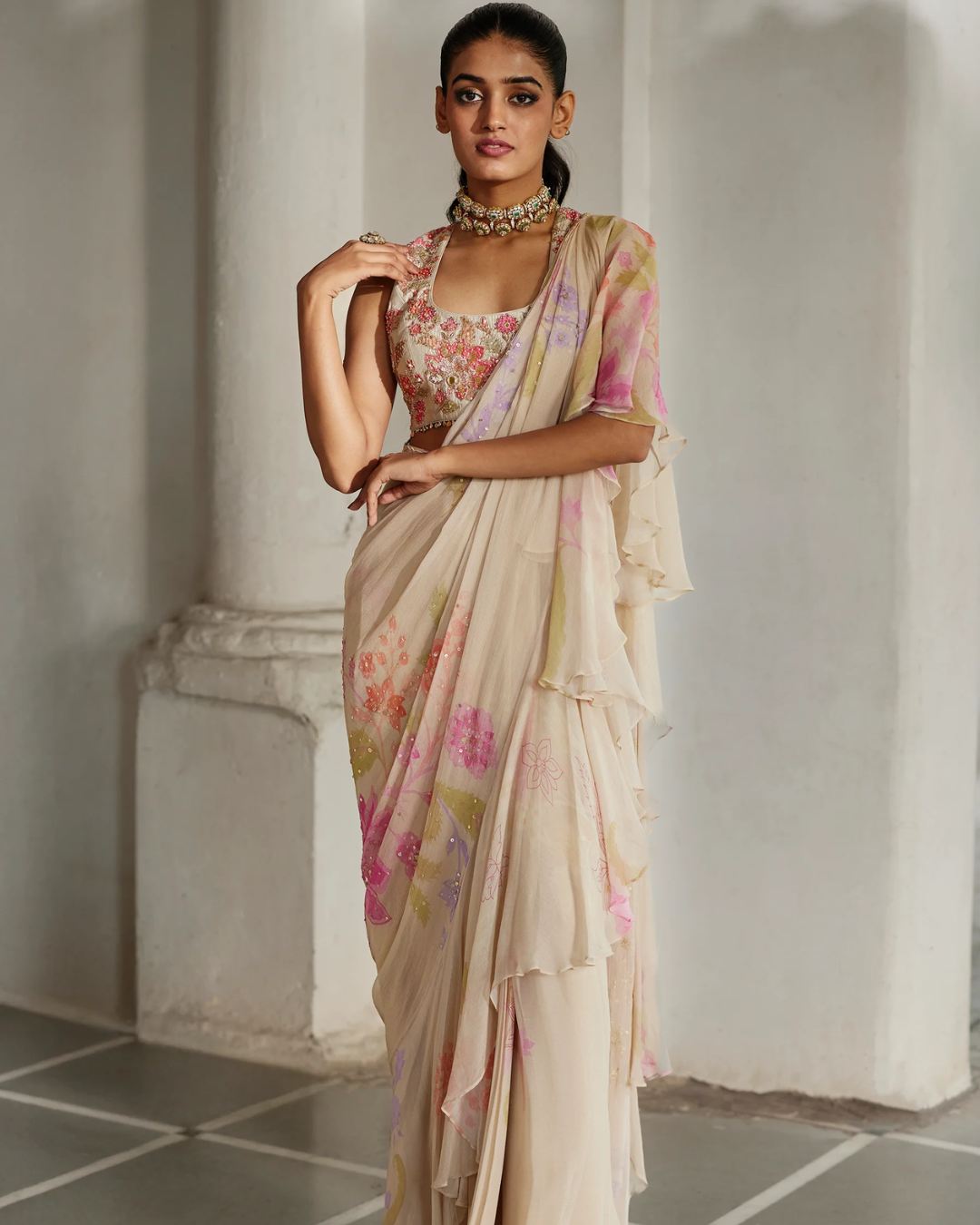 Paulmi and Harsh - Ceres Saree Set from Tara