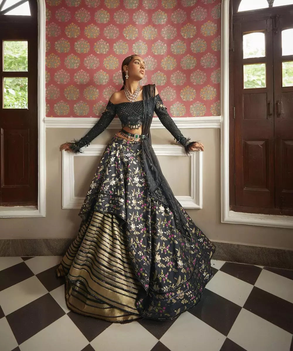 ADITI GUPTA - Big Floral Print Lehenga set