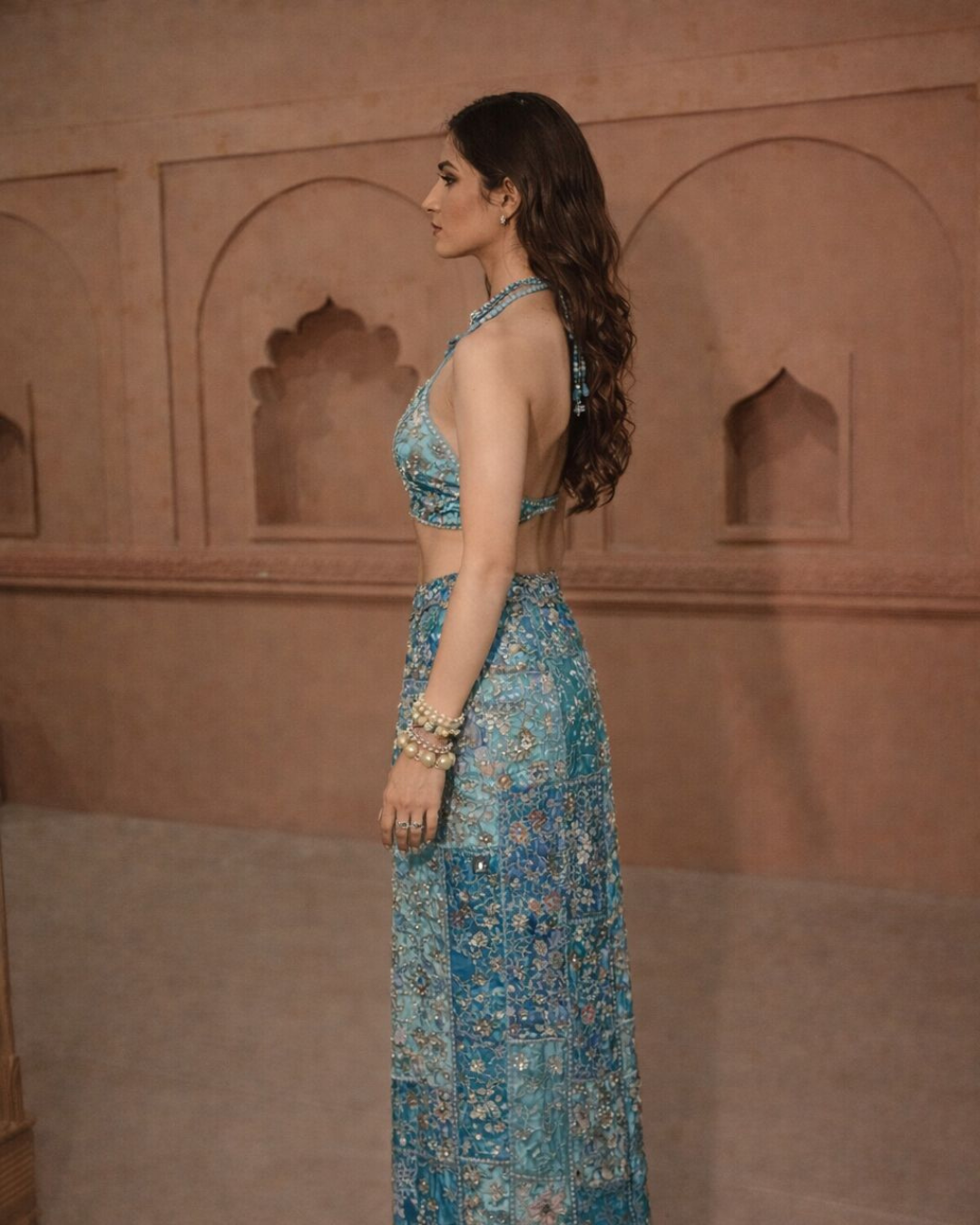 Banjara Trail - Dazzling Blue Embellished Skirt & Top Set