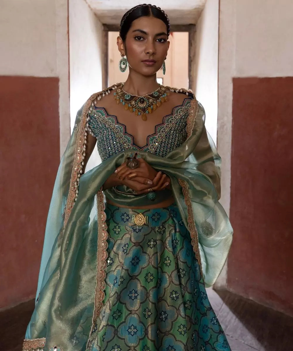 ADITI GUPTA - Banarsi Chanderi Lehenga