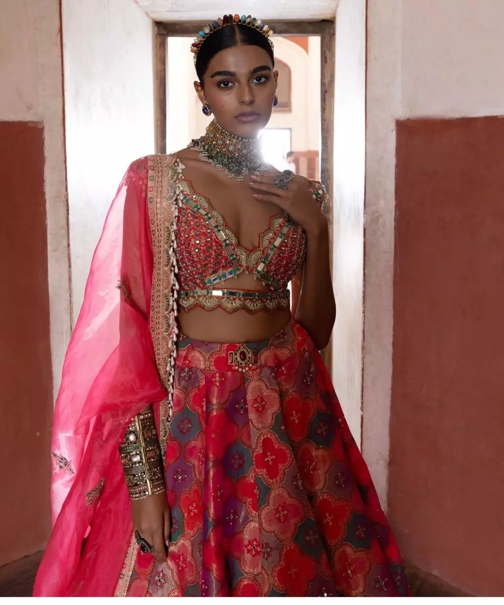 ADITI GUPTA - Banarsi Chanderi Lehenga