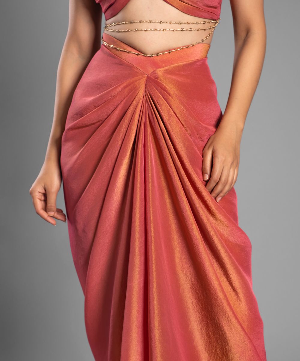 Crimson Red Skirt Set