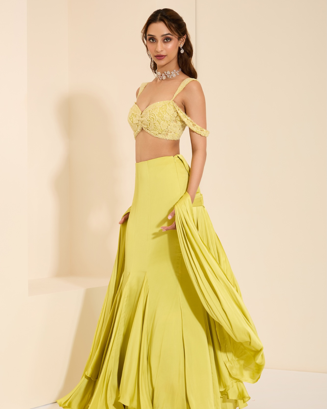 K&A by Karishma and Ashita - Sunshine Bustier & Drape