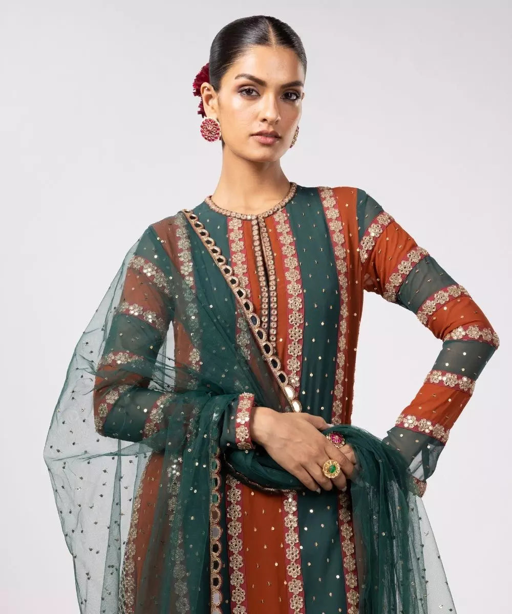 VVANI VATS - Jade green Pant Kurta Set