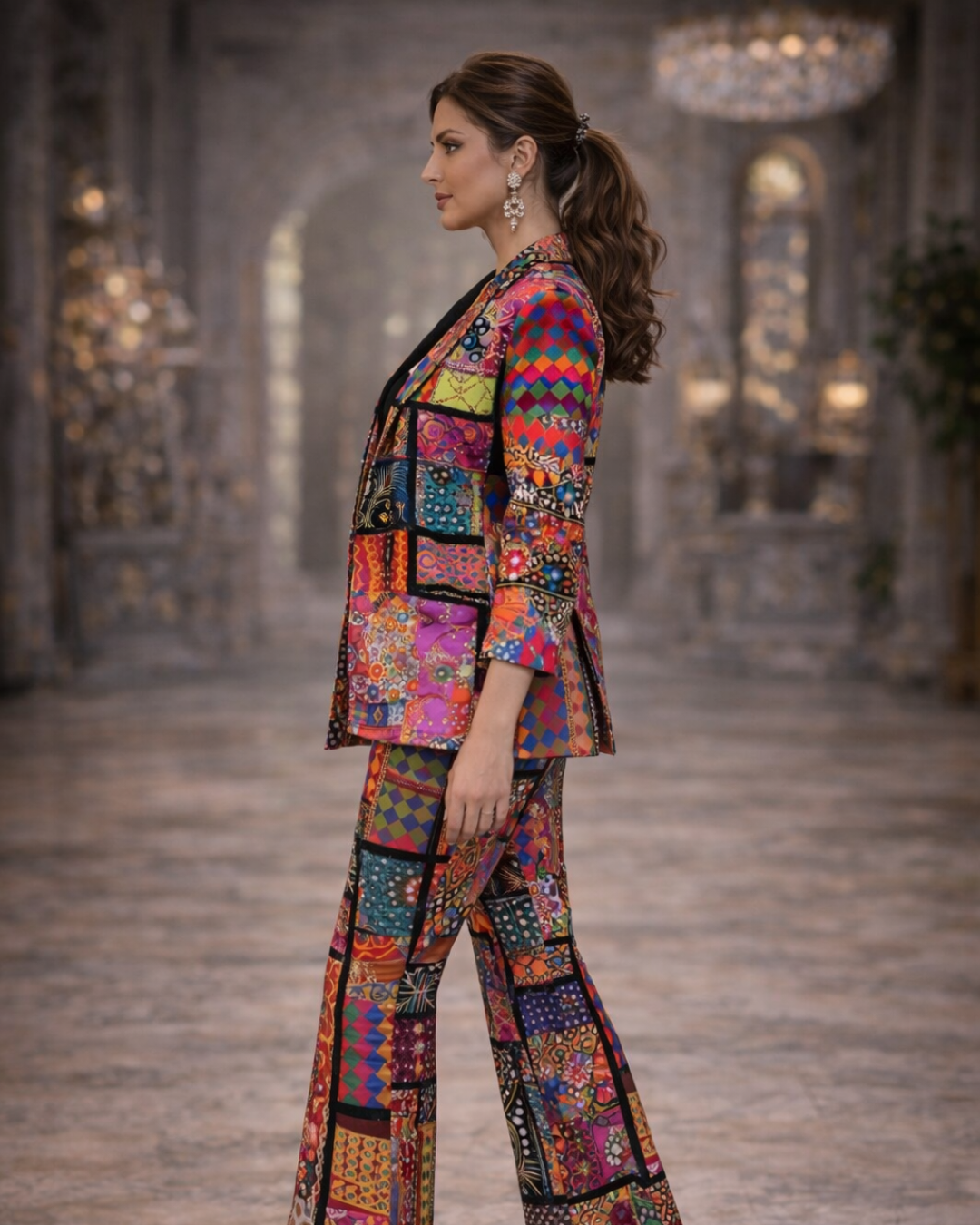 Banjara Trail- Banjara Blaze Full Patchwork Co-ord Set