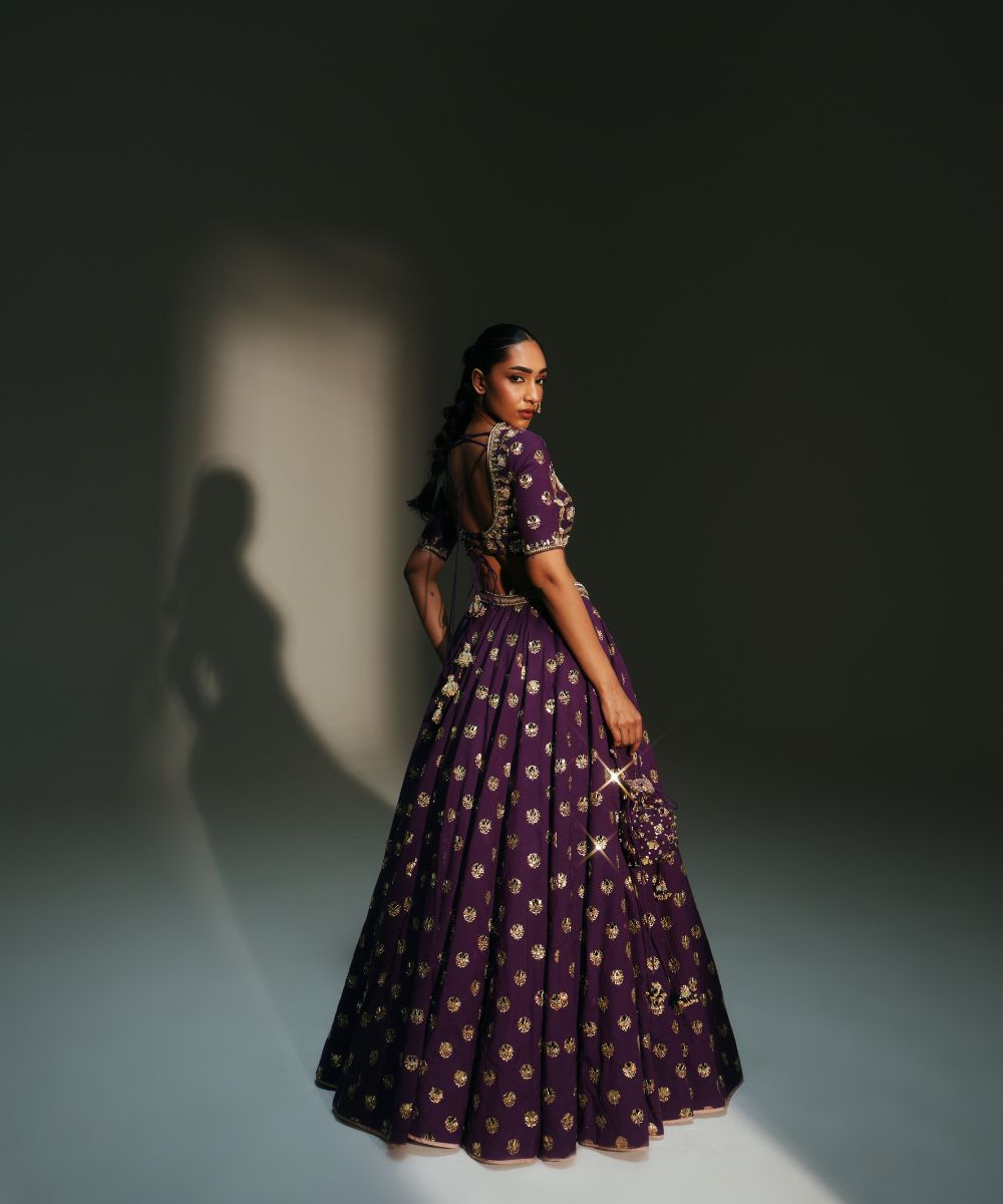 SHUBHI - HAND EMBROIDERED LEHENGA MATCHING EMBROIDERED BLOUSE AND DUPATTA - Mehfil by Mahima Mahajan