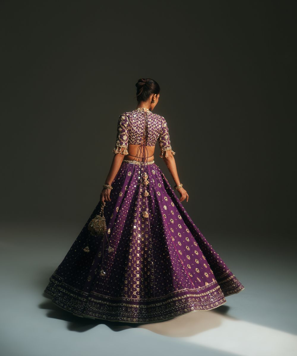 LAVANYA - HEAVY HAND EMBROIDERED GRAPEVINE LEHENGA - Mehfil by Mahima Mahajan
