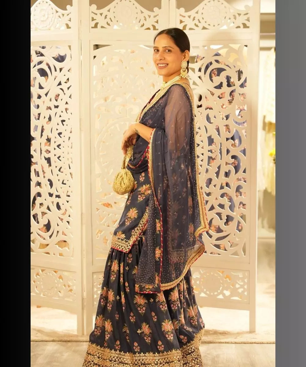 GOPI VAID - Advika Strappy Sharara Set - Celeb