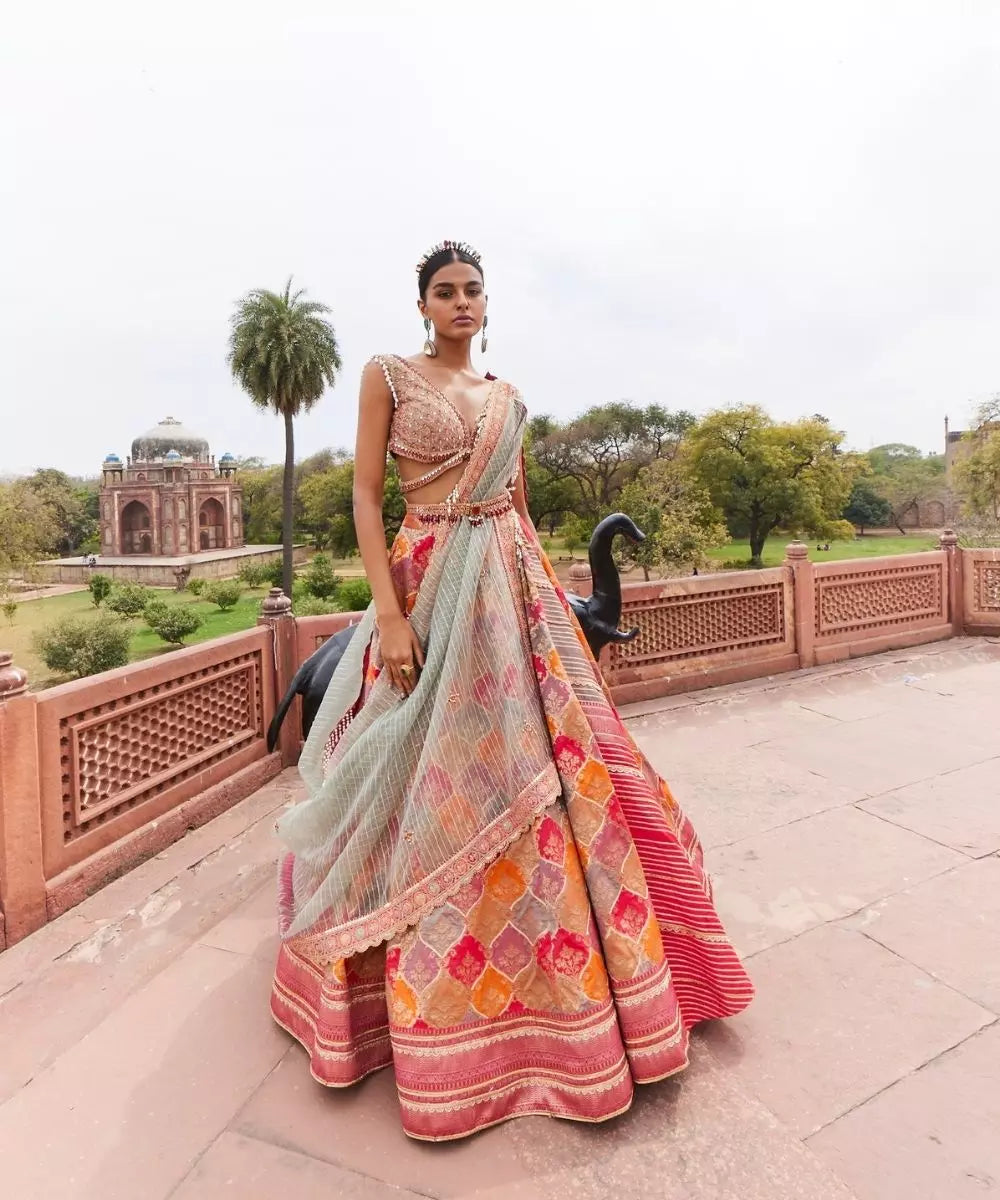 ADITI GUPTA - Banarsi Chanderi Lehenga set