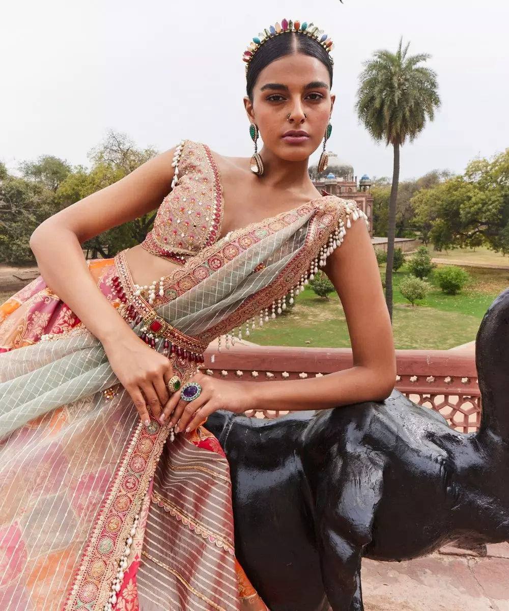 ADITI GUPTA - Banarsi Chanderi Lehenga set
