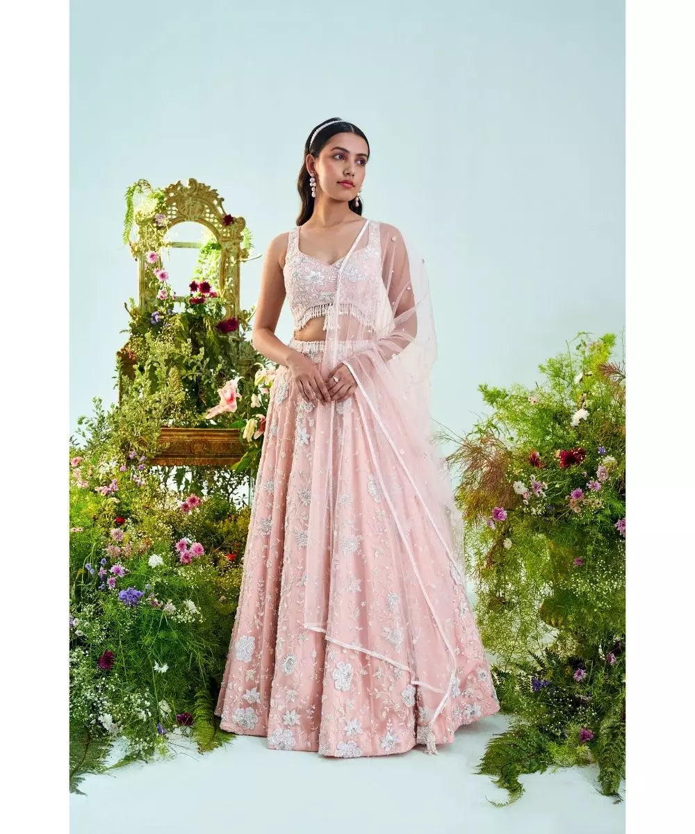 MANI BHATIA - Ice peach Lehenga set