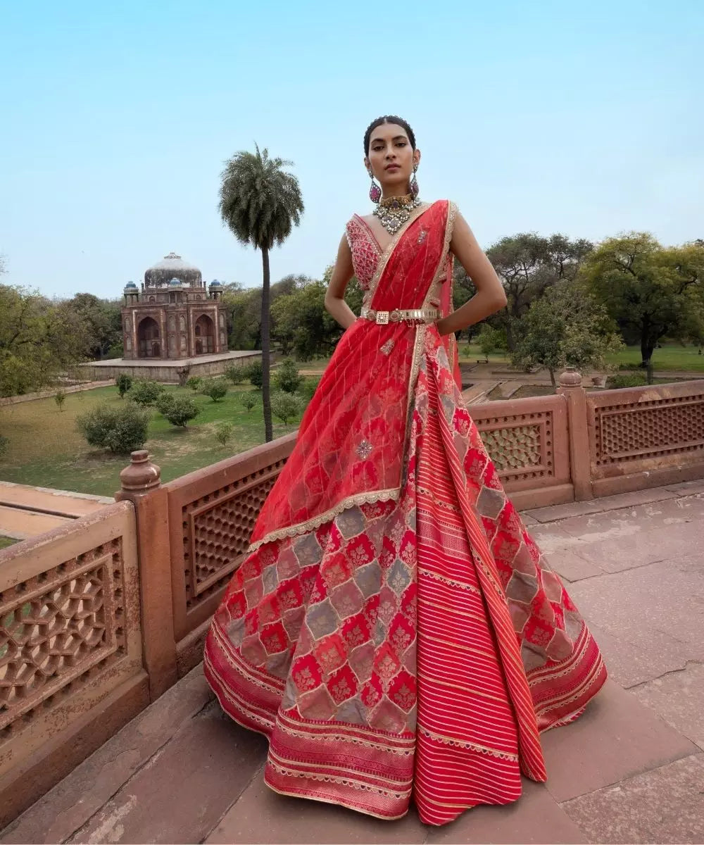 ADITI GUPTA - Banarsi Chanderi Lehenga set