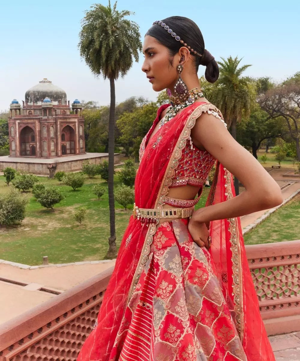 ADITI GUPTA - Banarsi Chanderi Lehenga set