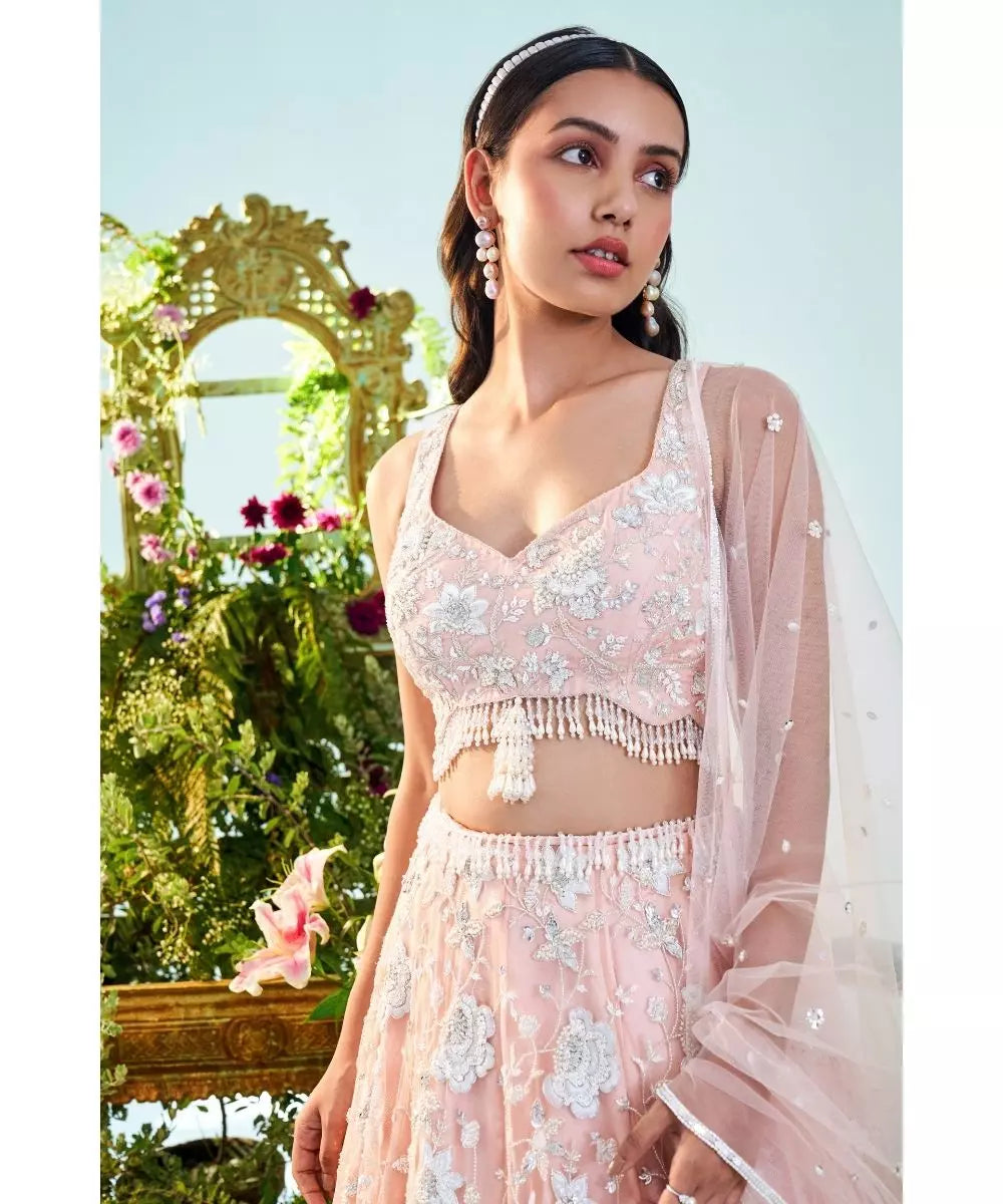 MANI BHATIA - Ice peach Lehenga set