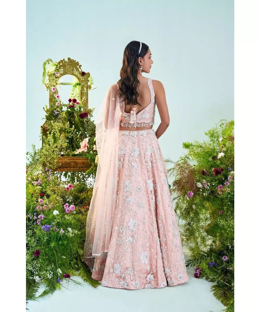 MANI BHATIA - Ice peach Lehenga set