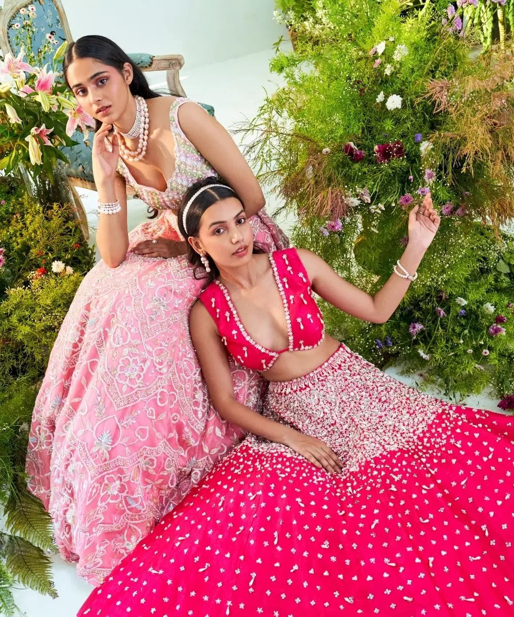 MANI BHATIA - Ice peach Lehenga set