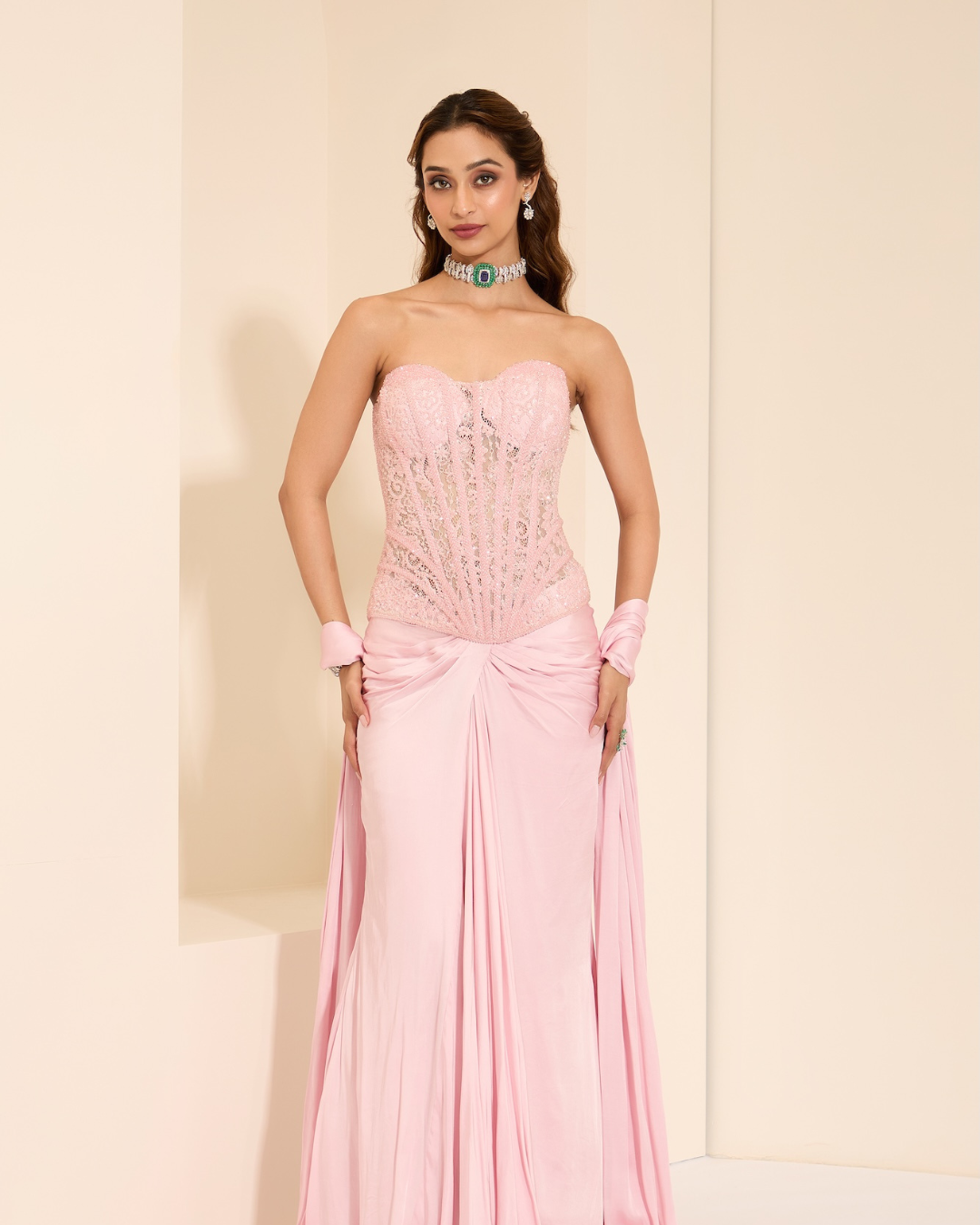 K&A by Karishma and Ashita - Primrose Corset and Drape