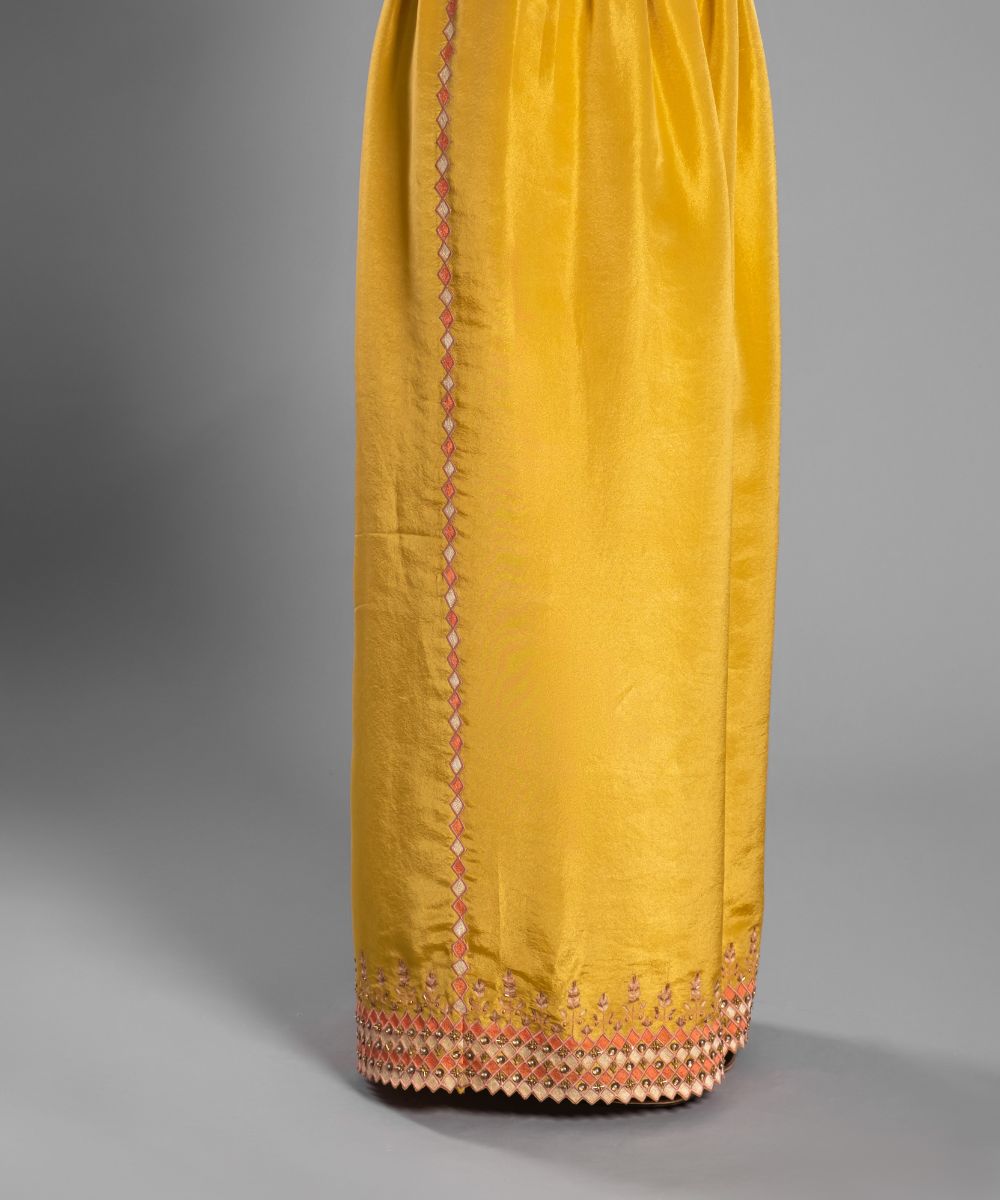 Sunflower yellow Co-ord set Draped Blouse and Pants