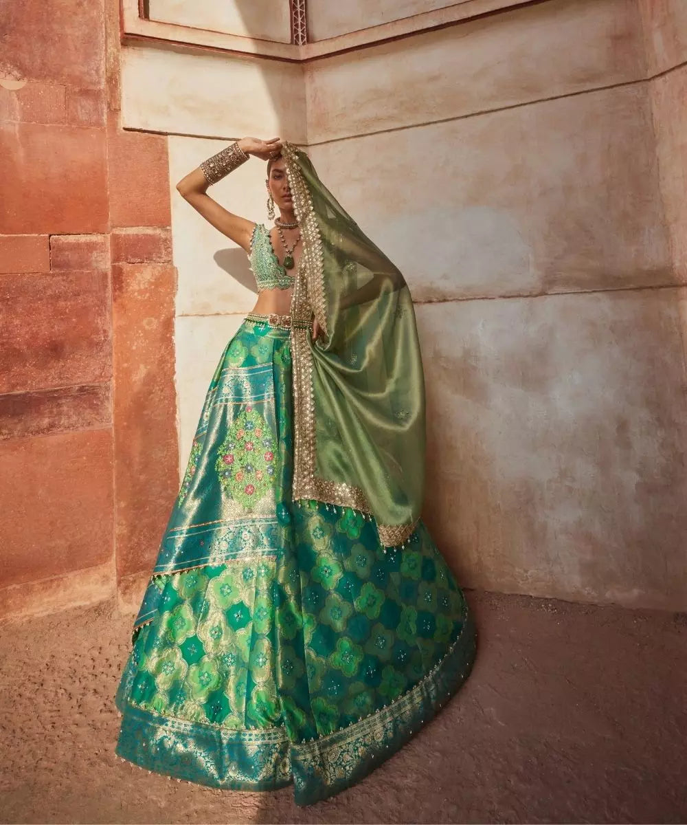 ADITI GUPTA - Banarsi Chanderi Lehenga set