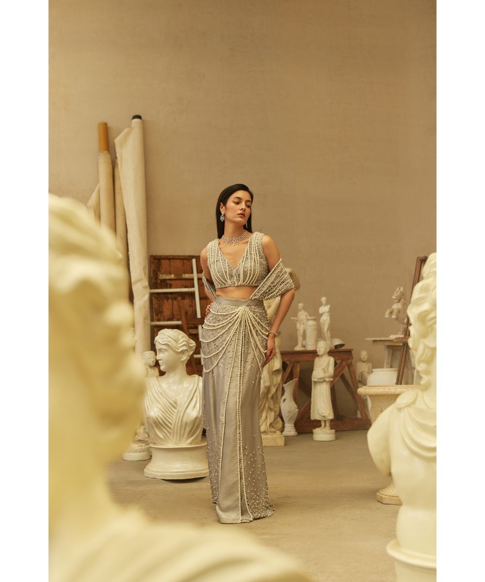 MEHUL GUPTA - Pre-stitched Fusion Saree