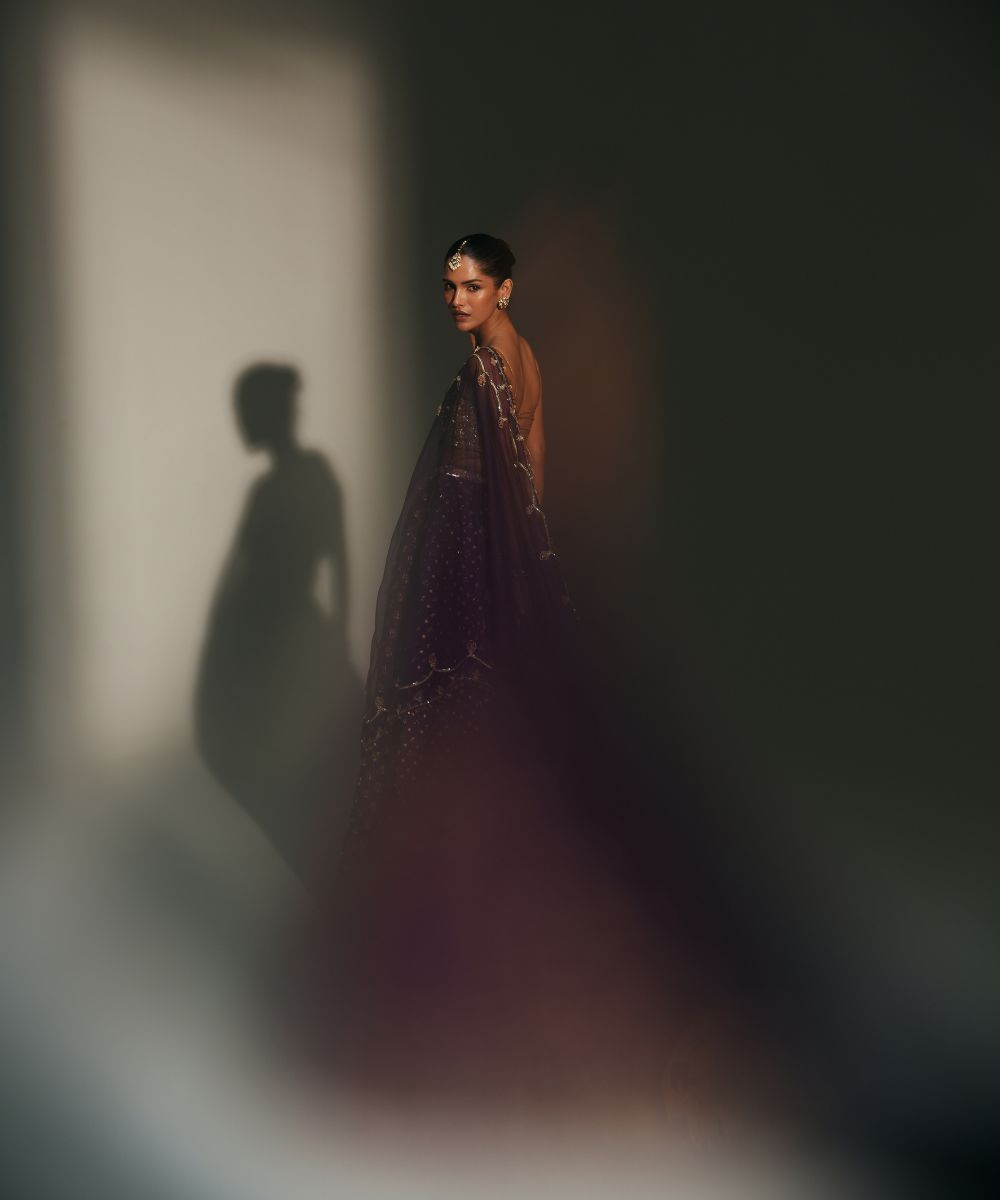 TRISHA - HEAVY HAND EMBROIDERED GRAPEVINE LEHENGA - Mehfil by Mahima Mahajan