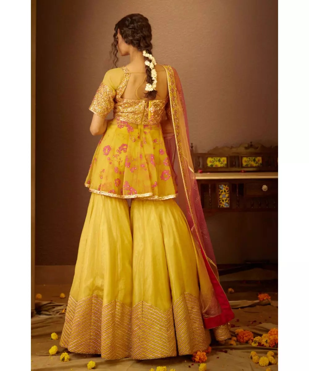 MOLEDRO - Keerat Peplum Kurta Sharara Set