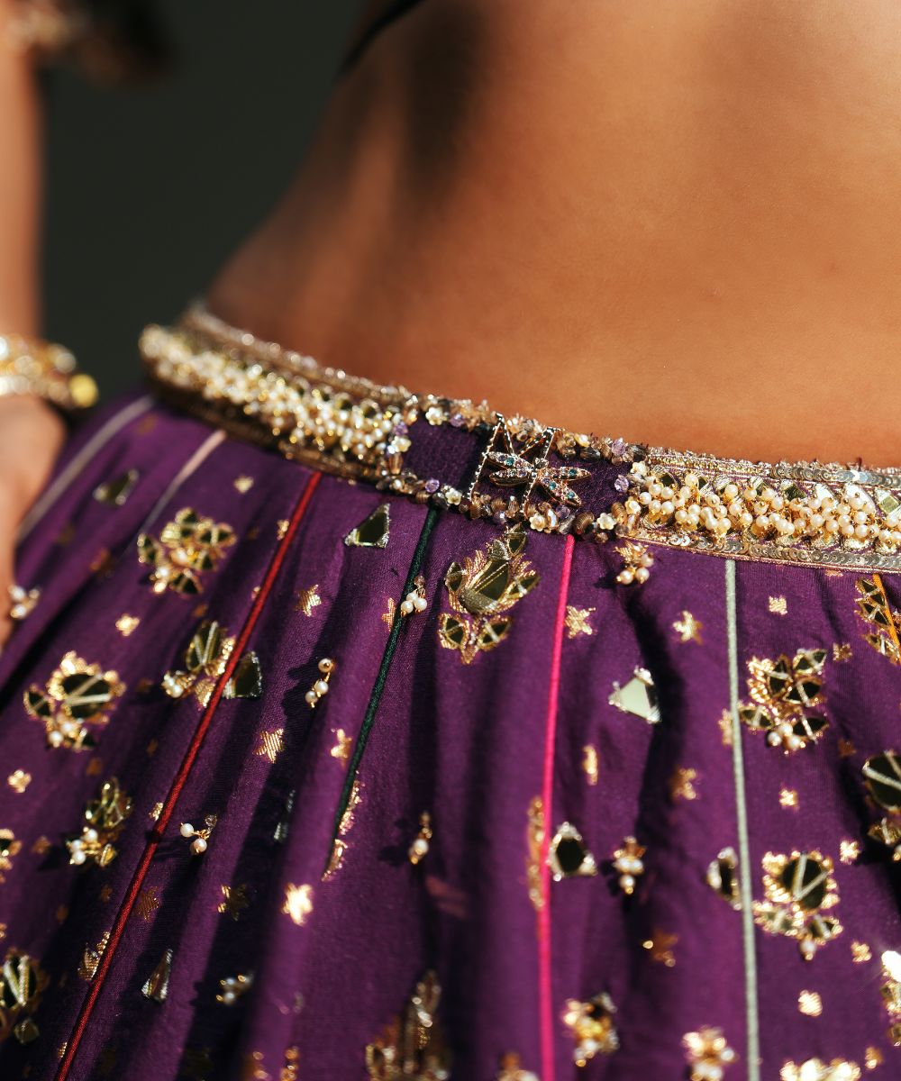 LAVANYA - HEAVY HAND EMBROIDERED GRAPEVINE LEHENGA - Mehfil by Mahima Mahajan