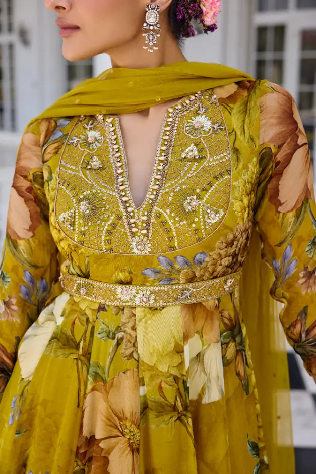 KALISTA - Mehr Anarkali Mustard Yellow