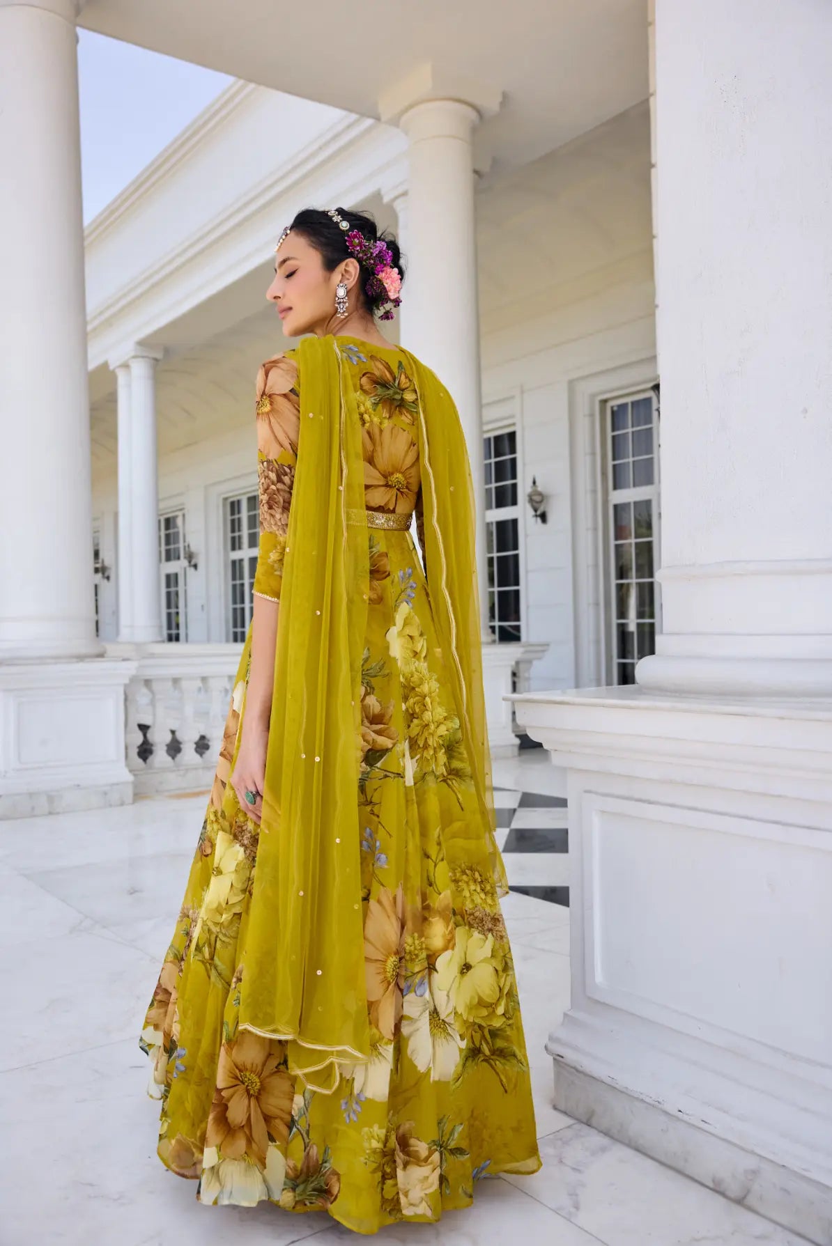 KALISTA - Mehr Anarkali Mustard Yellow