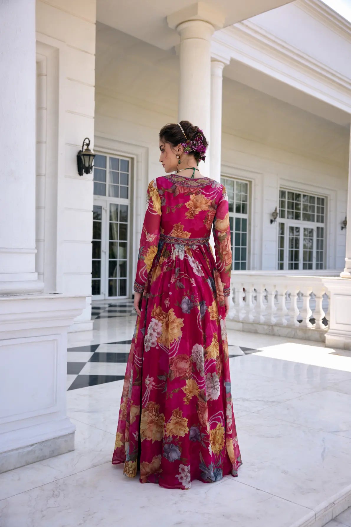 KALISTA - Kiara Anarkali Set Fuchsia
